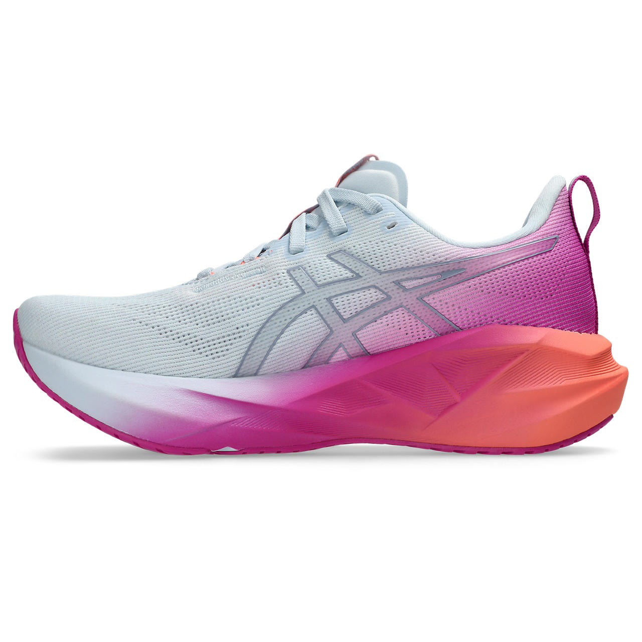 zapatillas ASICS Novablast 5 Sunny Sizzle - Femenino - Celeste