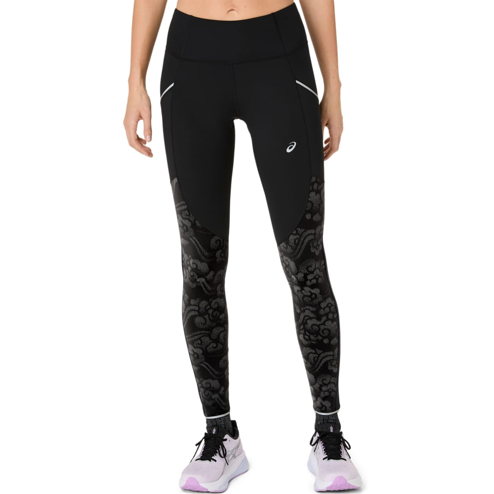 Calza ASICS Road Lite-Show Tight - Femenino - Negro